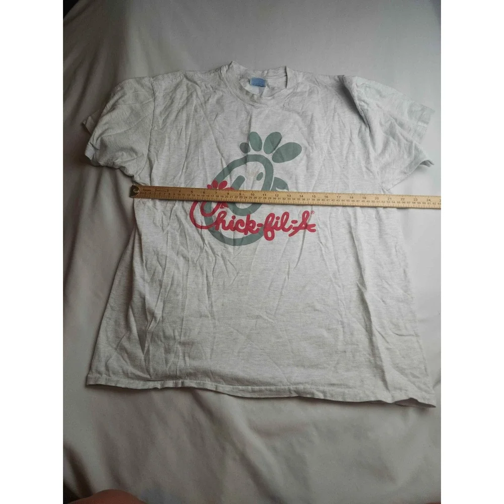 Vintage Chick-fil-A T-Shirt XL Grey Heather 90s Single Stitch Promo Graphic Tee